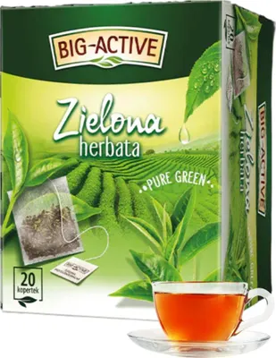 Zdjęcie produktu dla Big-Active - Herbata zielona Pure Green (ekspresowa) (20tb x 1,5g)