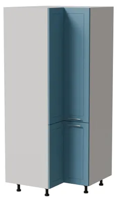 Produktbild von Eckvorratsschrank BARI 90x90cm lackiert Farbe & Ausführung wählbar BA-D24N/207,RAL 5024 pastellblau matt,weiß