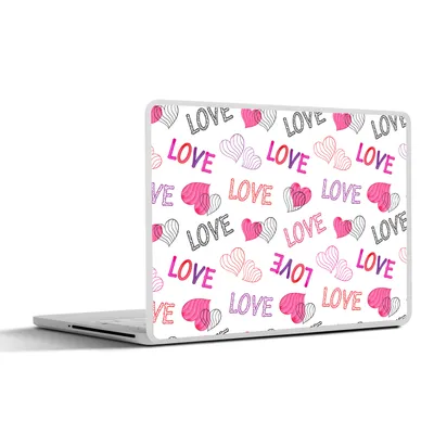 Produktbild von MuchoWow® Laptop Aufkleber Sticker Cover Liebe - Valentinstag - Muster 36.5x27.5 cm - Laptop-Sticker