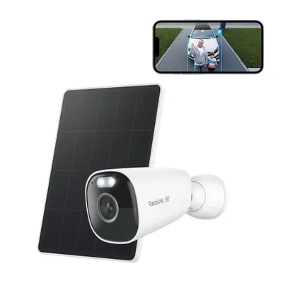 Produktbild von Reolink 4K 8MP Akku/Solarpanel Überwachungskamera Außen, 5/2.4GHz WiFi, Color Night Vision Personen-/Fahrzeug-/Tiererkennung, Ton- & Lichtalarm