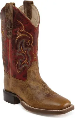 A single cowboy boot is shown against a white background.