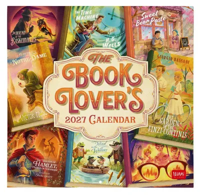 Productafbeelding van Legami – Kalender 2027, wandkalender, voor boekenliefhebbers, 12 maanden, 30 x 29 cm