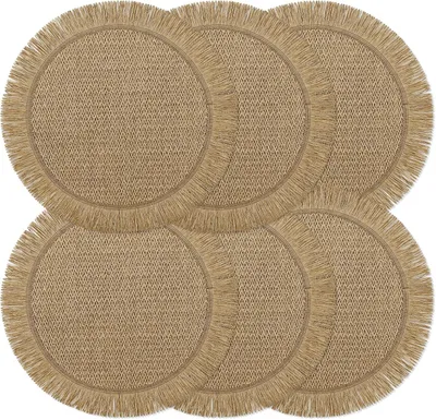 Produktbild von Platzset 38 cm, 6er-Set, rund, braun, hitzebeständig, für Küche