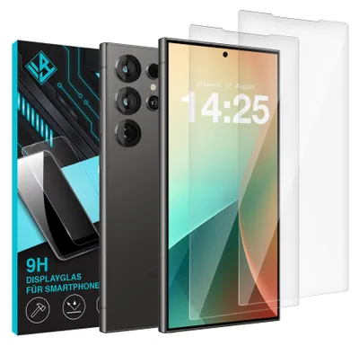 Produktbild von 2x 9H Schutzglas Displayschutzfolie für Samsung Galaxy S25 Ultra Displayglas Displayschutz Glas Panzerfolie Schutzglasfolie