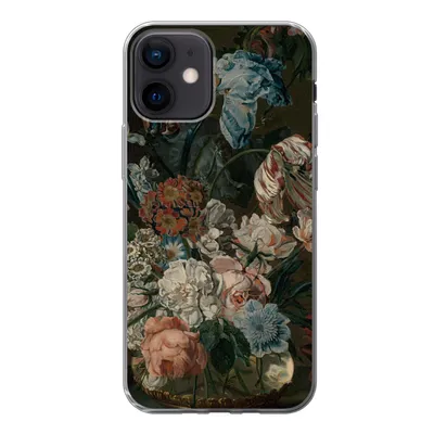 Produktbild von MuchoWow® Handyhülle Schutzhülle Hülle für iPhone 12 Stilleben mit Blumen - Gemälde von Cornelia van der Mijn Silikon Softcase Handy Hülle - Schutzhülle