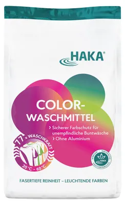 Produktbild von HAKA Colorwaschmittel 3kg Pulverwaschmittel für Buntwäsche, ohne Aluminium