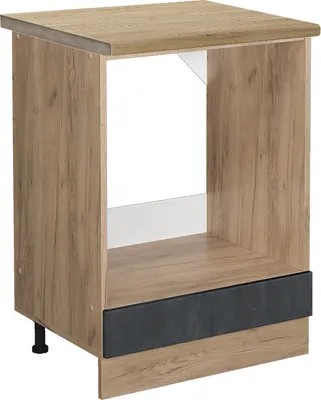 Produktbild von Herdumbauschrank Vicco R-Line Schwarz Beton 60 cm AP Eiche, Model 47533