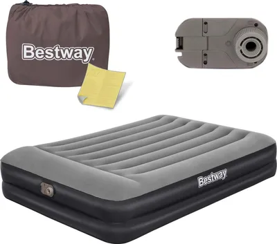 Image de Bestway® TriTech™ Aerolux matelas gonflable avec pompe électrique intégrée Double XL/Mid 203 x 152 x 46 cm
