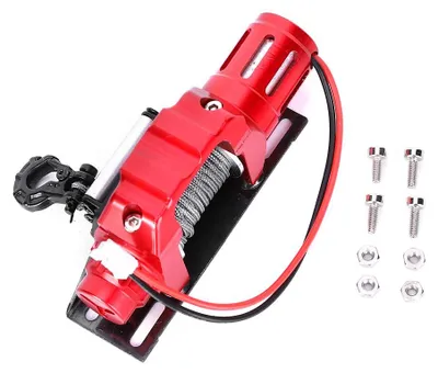 Imagen del producto de Accesorios de aleación de aluminio para winch (cabrestante) eléctrico de simulación, compatibles con el coche TRX4 a escala 1/10