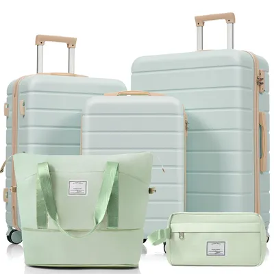 Productafbeelding van Kofferset M-L-XL, met ABS-schil, spinnerwielen, slot, inclusief toilettas