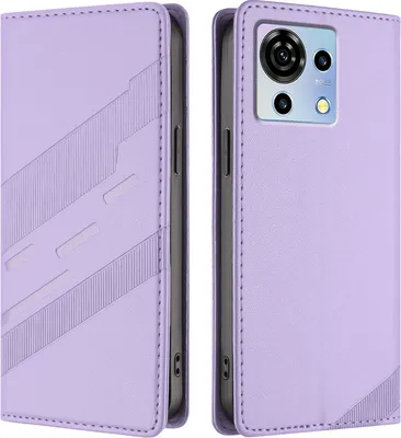 Produktbild von Hülle für ZTE Blade V50 Vita, Kunstleder Brieftaschen Handyhülle mit Kartenfach und Standfunktion Violett