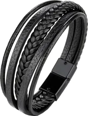 Image de J&W Bracelet homme Pellazge noir Taille unique
