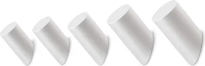 Immagine prodotto di Ganci da parete in legno - Ecologico - Set di 5 - Bianco - Legno naturale