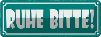 Produktbild von vianmo Blechschild 10x27 cm Ruhe bitte Warnschild Hinweisschild Sicherheit Vorsicht