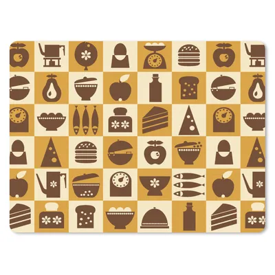 Produktbild von MuchoWow® Mauspad Mousepad Küche - Kochen - Vintage - Muster 23x19 cm - Mousepads - Maus Mat - Pad - Mausunterlage - Schreibtischunterlage - Mauspad