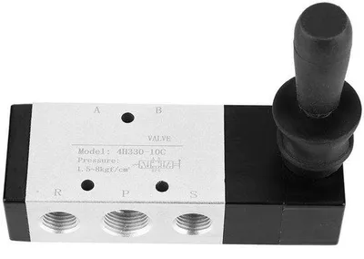Produktbild von Aluminiumventil mit Handgriff - 5 Anschlussstellen - 3 Stellmöglichkeiten - Druckregler 0-0,8 bar