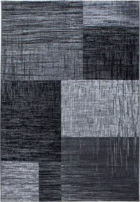 Produktbild von Kurzflor Teppich Pago rechteckig, Farbe: Schwarz, Größe:200x290 cm