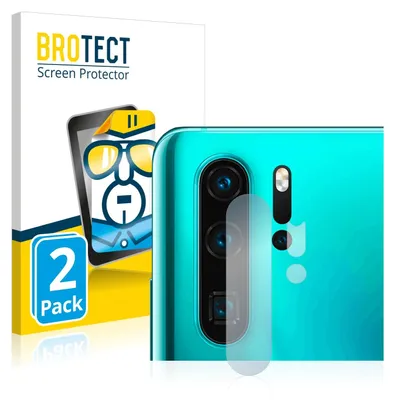 A product shot of a phone camera protector with packaging.
