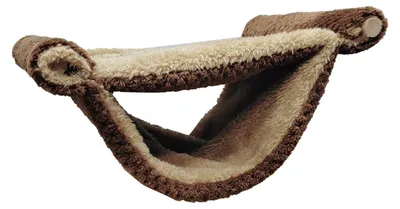 Produktbild von Kleintier-Hängematte, doppellagig, leicht zu reinigen, Plüsch-Hängebett für Eichhörnchen, goldene Bären, Chinchillas, S, Braun