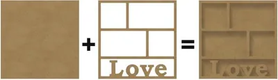 Produktbild von Gomille MDF-Rahmen Love 30x30 cm Deko Bilderrahmen