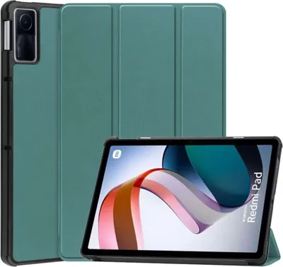 Produktbild von Für Xiaomi Redmi Pad 10.6 3folt Wake UP Smart Cover Dunkel Grün Tasche Etuis Neu