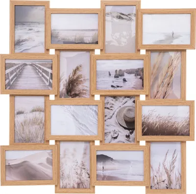 Immagine prodotto di Collage fotografico "mia" in legno per 16 foto  - Atmosphera, arredamento d'interni