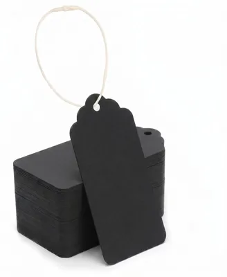 Produktbild von 200 Stück Geschenkanhänger aus Kraftpapier in Schwarz