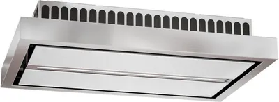Produktbild von Baumann Deckenhaube Aura 90 WGL, Umluft  90cm Weißglas Edelstahl EBM Motor