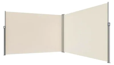 Obrázok produktu pre Rohová bočná terasová markíza LUARO, roletový paravan 180 x 620 cm, béžová