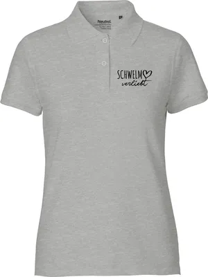 Produktbild von Huuraa Damen Polo Shirt Schwelm verliebt XL Sport Grey Bio Baumwolle Fairtrade Poloshirt Geschenkidee
