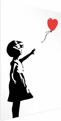 Produktbild von Posterpapier Poster - Girl with a Balloon 40x60 cm Streetart i-C-0128-ao-a