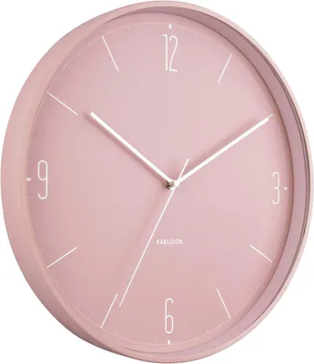 Produktbild von Karlsson - Wanduhr Zahlen & Linien – Zartrosa