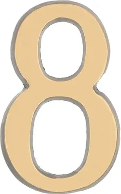 Obrázok produktu pre KOTARBAU® Číslo "8" samolepiaca patina 5 cm mosadz pre vchodové dvere