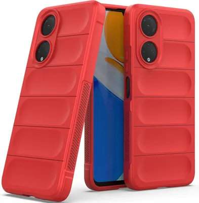Produktbild von Honor X7 Hülle, Weich TPU Silikon Stossfest Anti-rutsch Schutzhülle für Honor X7 Rot