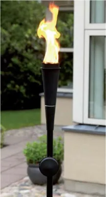 2x Gartenfackeln für den Betrieb mit Lampenöl Citronella
