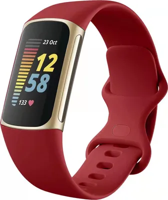 Productafbeelding van imoshion Siliconen bandje voor de Fitbit Charge 5 / 6 - S - Rood