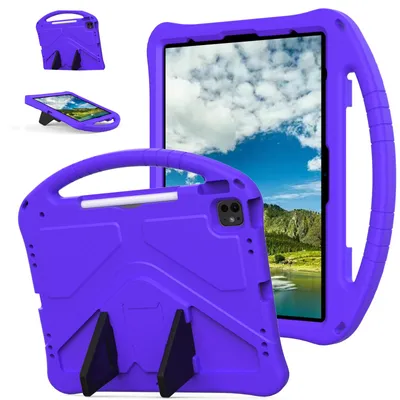 Produktbild von Kinder Schutzhülle für iPad Air 11 2026/2025 11-Zoll M4/M3, Leicht EVA-Schaum mit Griff Ständer Hülle Lila