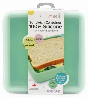 Image de Boîte à sandwich en silicone Melii 790 ml - menthe
