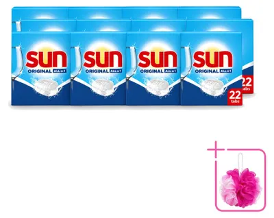 Produktbild von 12 x Sun All-in-1 Original Vaatwastabletten - Sparpackung - 12 Stücke