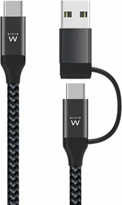 Image de Câble de données Ewent EW9918 Type-C 60W Noir