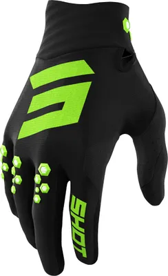 Image de Gants de motocross Shot Contact, noir/vert, 12