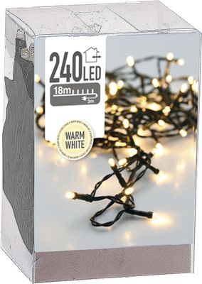 weihnachtsbaumleuchte 18 m Gummi weiß/gelb 240 Stück