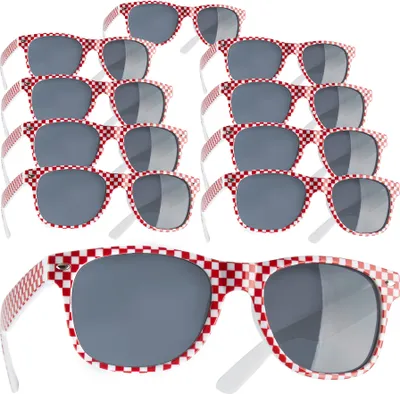 Produktbild von Party-Sonnenbrille - rot/weiß, 10er Set