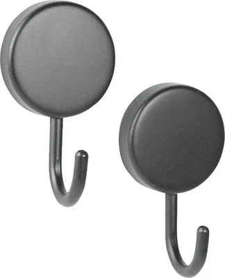 Produktbild von Magnethaken im 2er Set aus schwarzen Metall und Ferrit [MM4556]