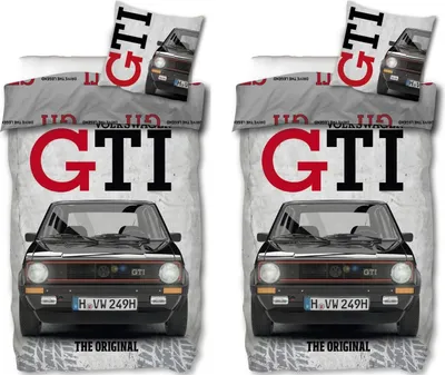 Produktbild von VW Golf 1 GTI - Partner-Bettwäsche, Doppelbett, 135x200 & 80x80