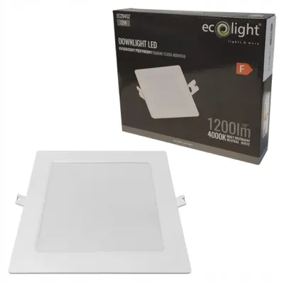 Produktbild von LED-Deckenleuchte, Einbauleuchte, quadratisch, 12W, 4000K, neutralweiß