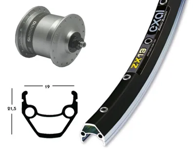 Produktbild von V-Rad 28x1.75Nabend.DHC3003 si.SSP 36L Exal ZX 19 schw/silb.Niro-Spei.