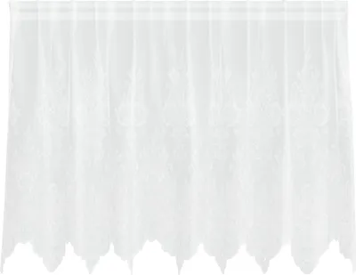 Produktbild von vidaXL Spitzenvorhang mit Vorhängen Floral Weiß 120 x 200 cm Polyester