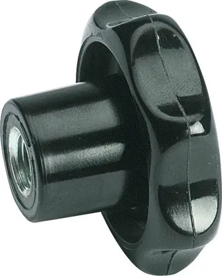 Produktbild von Sterngriff Kunststoff, Innengewinde M10, Handrad Drehknopf Griff, ergonomisch, Kunststoff, schwarz, ø 50 mm