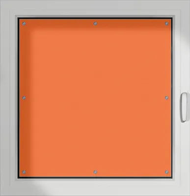 Produktbild von Wallario Lichtschutzbild, Dekorativer Sichtschutz Sonnenschutz 96 x 100 cm mit Motiv: Orange - Verdunklung ohne Bohren